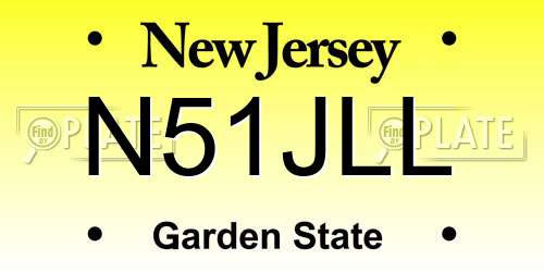 N51JLL New Jersey License Plate