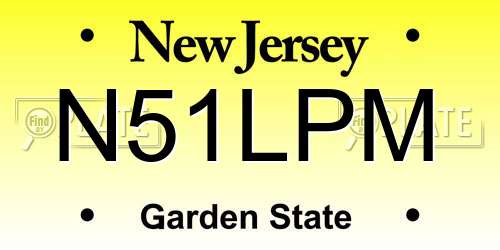 N51LPM New Jersey License Plate