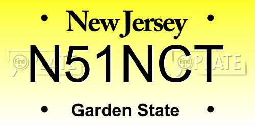 N51NCT New Jersey License Plate