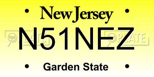 N51NEZ New Jersey License Plate