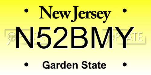 N52BMY New Jersey License Plate