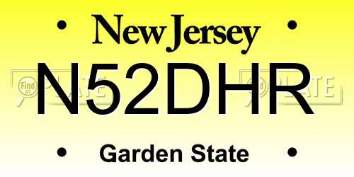 N52DHR New Jersey License Plate