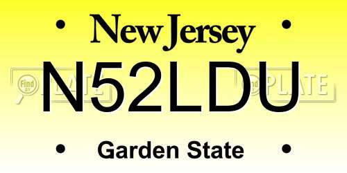 N52LDU New Jersey License Plate