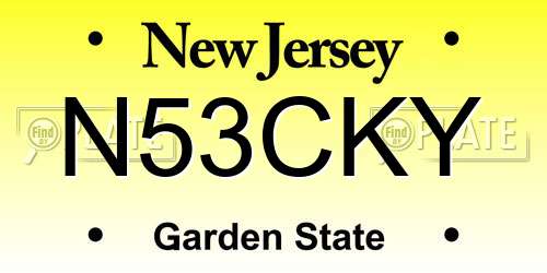N53CKY New Jersey License Plate