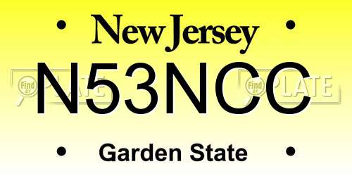 N53NCC New Jersey License Plate