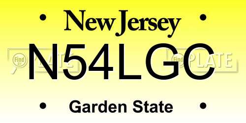 N54LGC New Jersey License Plate