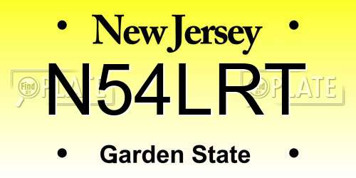 N54LRT New Jersey License Plate
