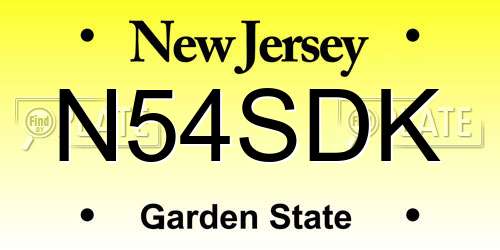 N54SDK New Jersey License Plate