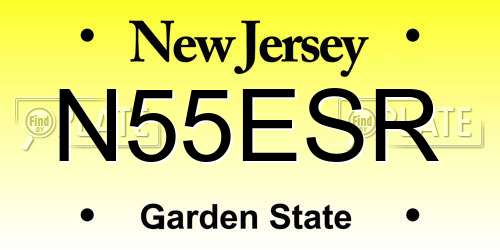 N55ESR New Jersey License Plate