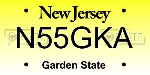 N55GKA New Jersey License Plate