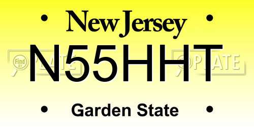 N55HHT New Jersey License Plate