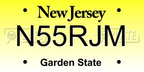 N55RJM New Jersey License Plate