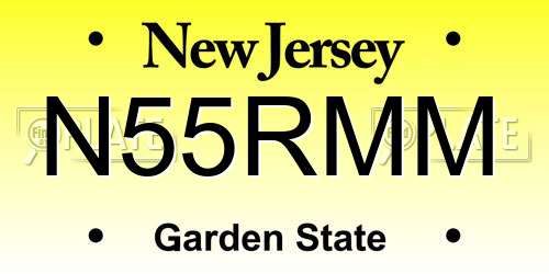 N55RMM New Jersey License Plate