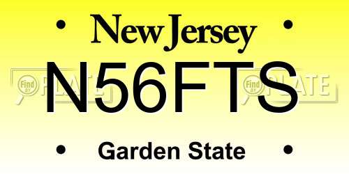 N56FTS New Jersey License Plate