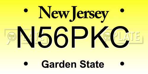 N56PKC New Jersey License Plate