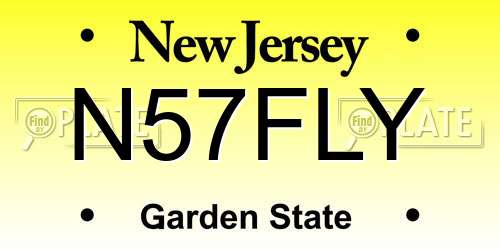 N57FLY New Jersey License Plate