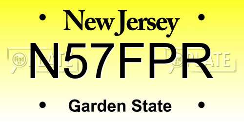 N57FPR New Jersey License Plate