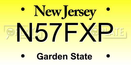 N57FXP New Jersey License Plate