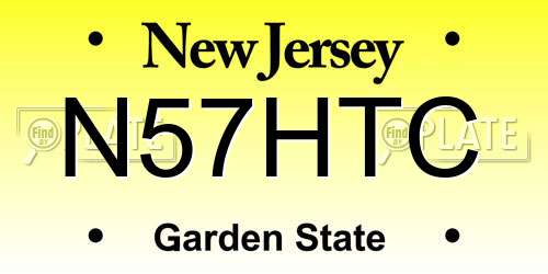 N57HTC New Jersey License Plate