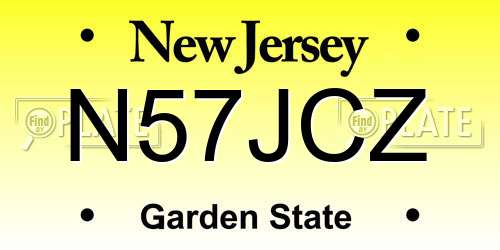 N57JCZ New Jersey License Plate