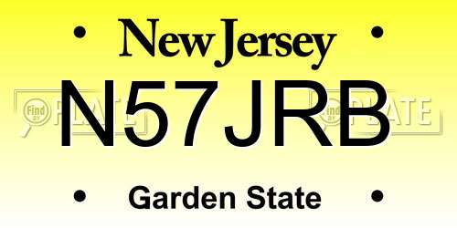 N57JRB New Jersey License Plate