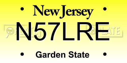 N57LRE New Jersey License Plate