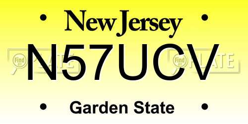 N57UCV New Jersey License Plate