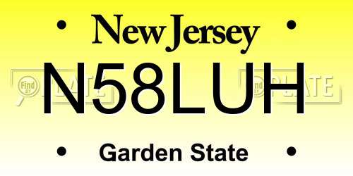 N58LUH New Jersey License Plate