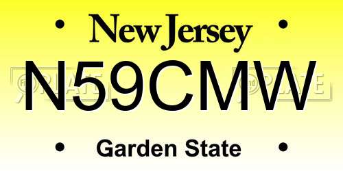 N59CMW New Jersey License Plate