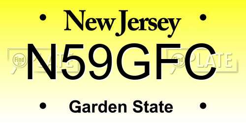 N59GFC New Jersey License Plate