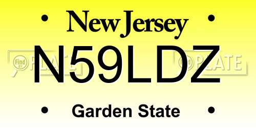 N59LDZ New Jersey License Plate