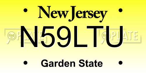 N59LTU New Jersey License Plate
