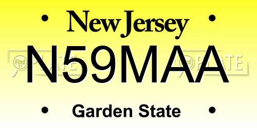 N59MAA New Jersey License Plate