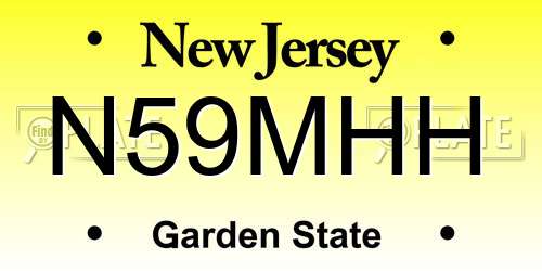 N59MHH New Jersey License Plate