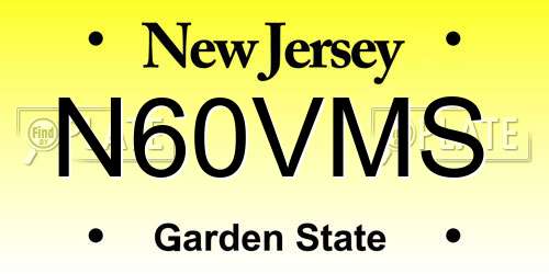 N60VMS New Jersey License Plate