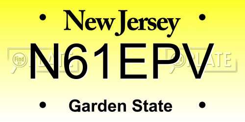 N61EPV New Jersey License Plate