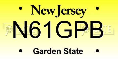 N61GPB New Jersey License Plate