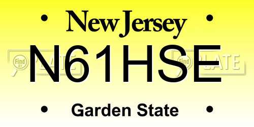N61HSE New Jersey License Plate