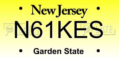 N61KES New Jersey License Plate