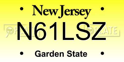 N61LSZ New Jersey License Plate