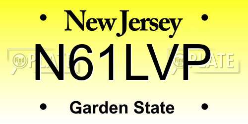N61LVP New Jersey License Plate
