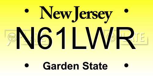 N61LWR New Jersey License Plate