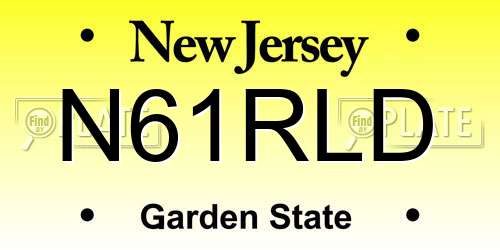 N61RLD New Jersey License Plate