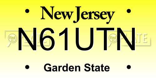 N61UTN New Jersey License Plate