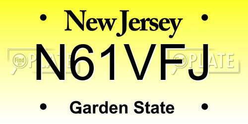 N61VFJ New Jersey License Plate