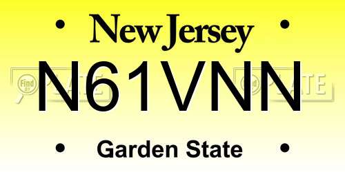 N61VNN New Jersey License Plate
