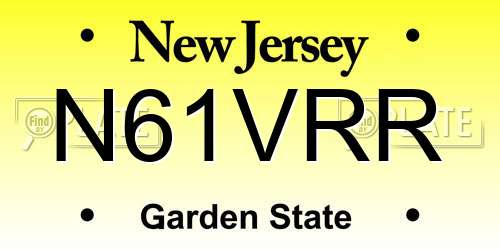 N61VRR New Jersey License Plate