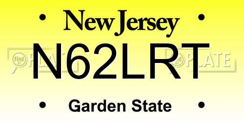 N62LRT New Jersey License Plate