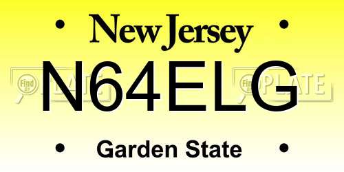 N64ELG New Jersey License Plate