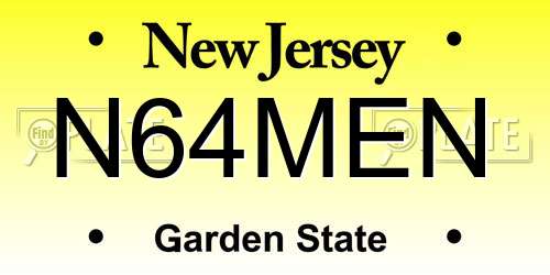 N64MEN New Jersey License Plate